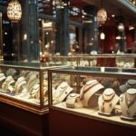 Mejores joyerías - Exhibición de joyas en una tienda de joyería que además posee tienda de joyas online reconocida entre las mejores joyerías de Sevilla