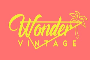 una de las tiendas de ropa vintage de Sevilla, logo de la tienda Wonder Vintage
