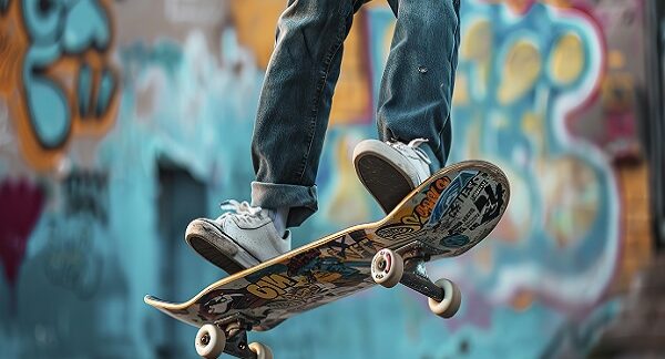 tiendas de skate - un joven sobre su tabla de skate
